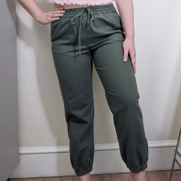 J CREW Green Jogger Pants Size 8 - Picture 1 of 4